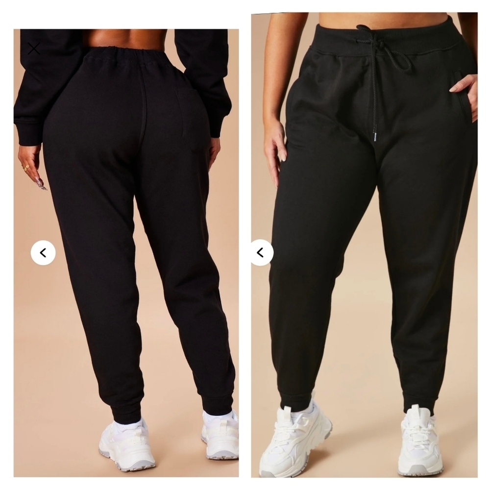 Fashion Nova Stole Your Boyfriend Zip-up Hoodie & Jogger Black 2-Piece Set - Picture 12 of 16